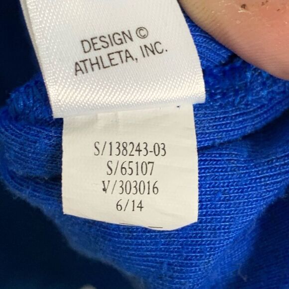 Athleta Twilly Top Macaw Blue Thumb Holes Pilled M - Picture 7 of 8